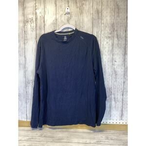 Tasc Performance Men's Blue Long Sleeve Pullover Tee Shirt Size Large